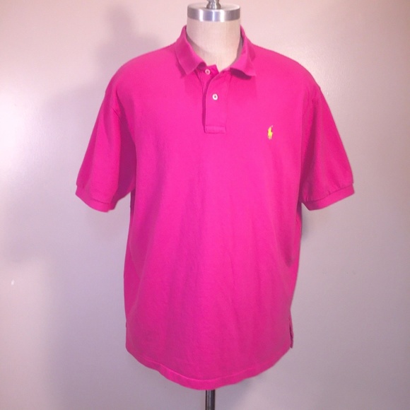 pink golf shirt